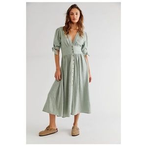 Free People Love of My Life Midi Dress in Mermaids Tail Size Small